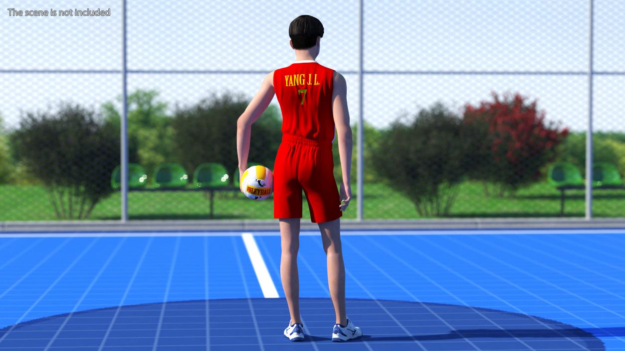 Chinese Volleyball Player Rigged 3D