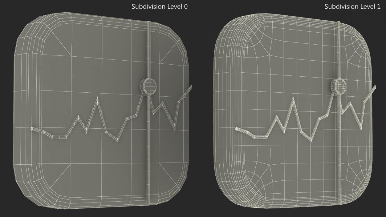 iPhone iOS Stocks Icon 2 3D model