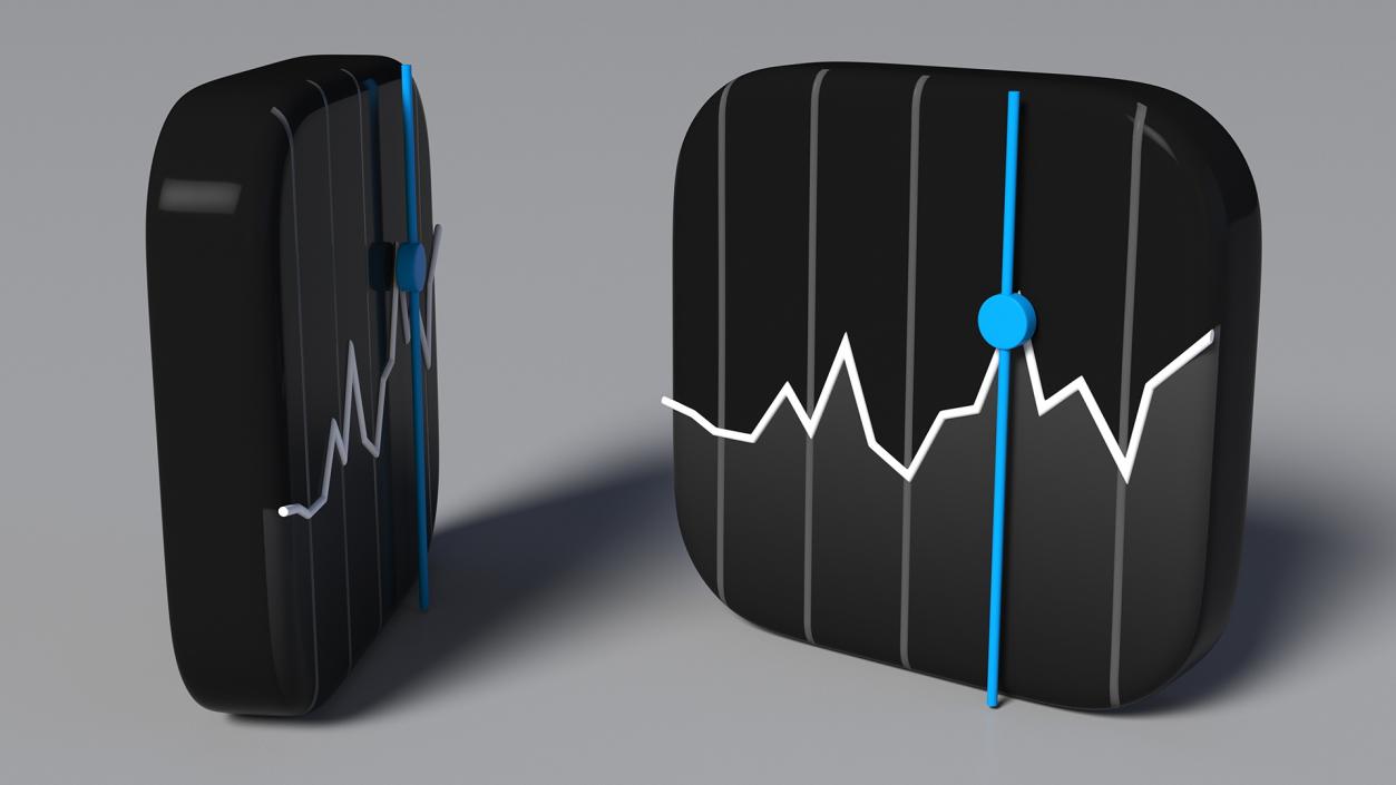 iPhone iOS Stocks Icon 2 3D model