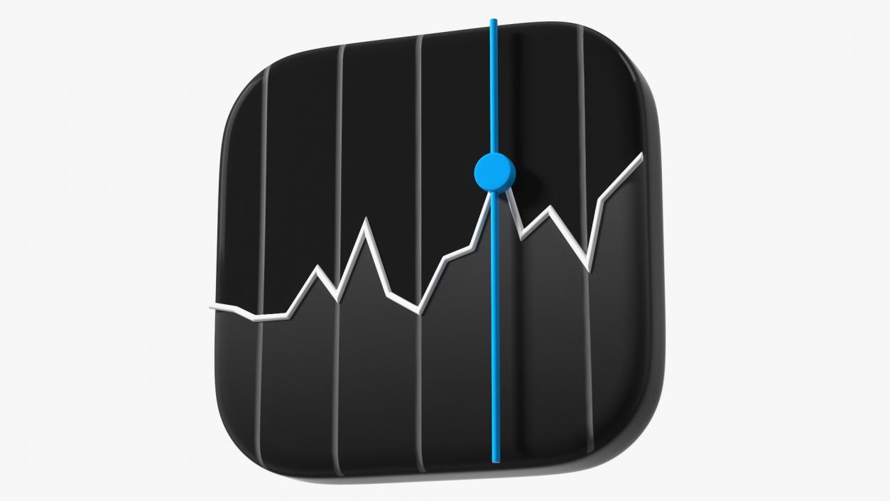 iPhone iOS Stocks Icon 2 3D model