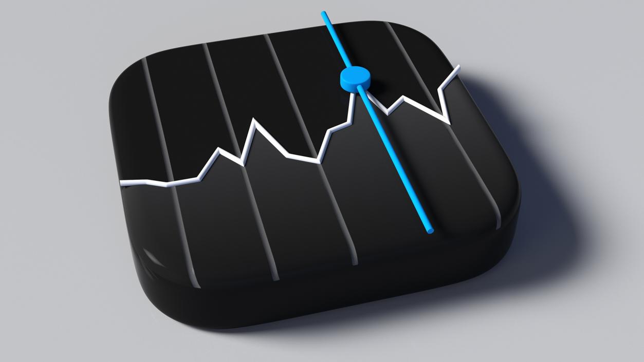 iPhone iOS Stocks Icon 2 3D model