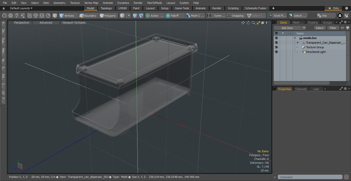 3D model Transparent Can Dispenser