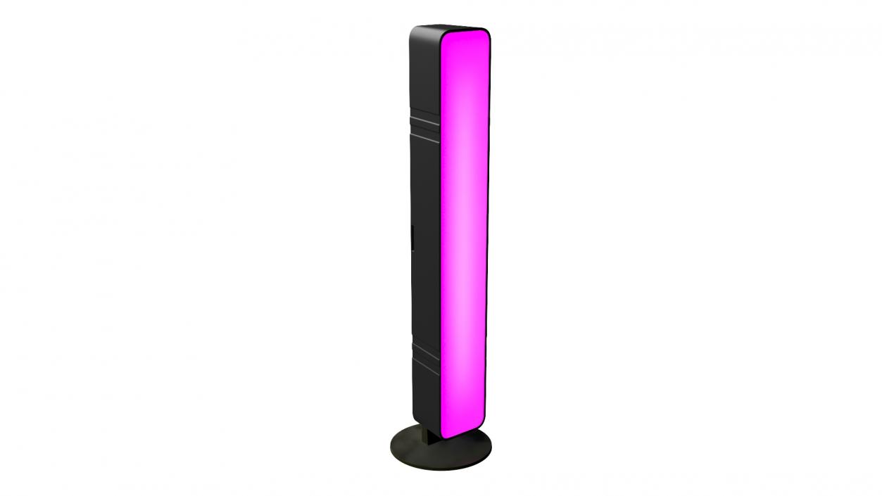 3D model Vertical Purple Backlight Lamp