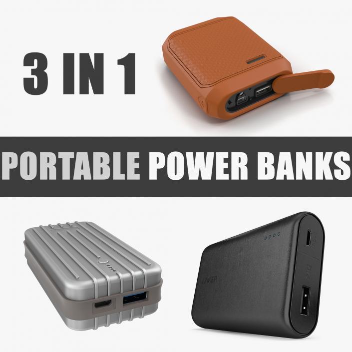 3D Portable Power Banks 3D Models Collection