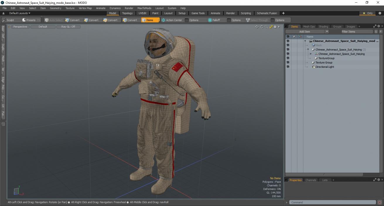 3D Chinese Astronaut Space Suit Haiying