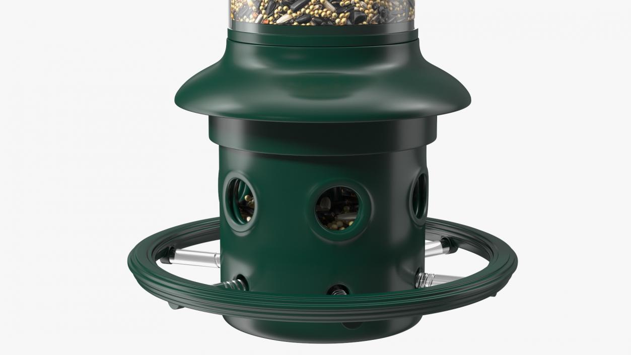 Modern Squirrel Proof Bird Feeder with Seeds 3D model