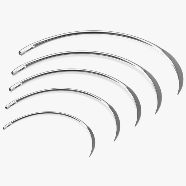 3D model Half Circle Cutting Edge Surgeon Needles