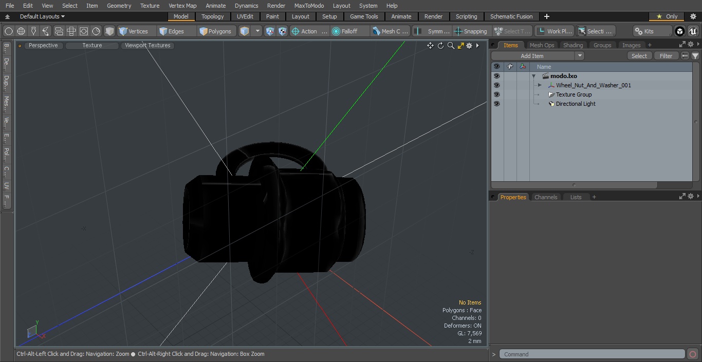 3D model Wheel Nut And Washer