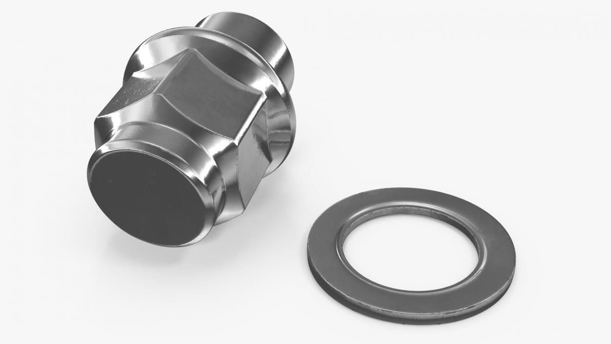 3D model Wheel Nut And Washer