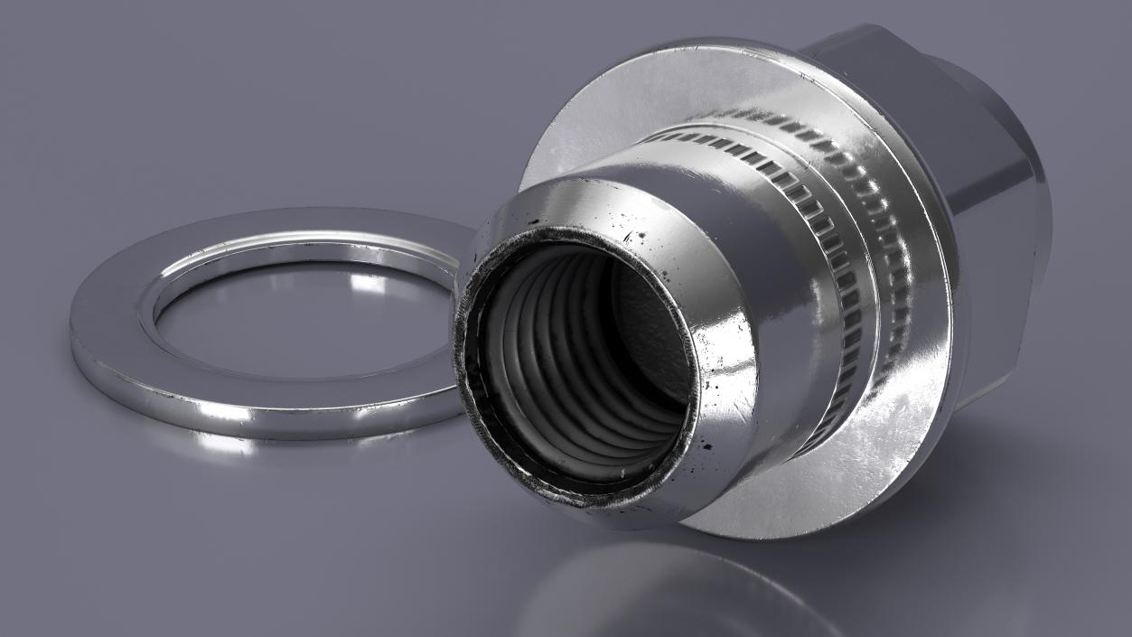 3D model Wheel Nut And Washer