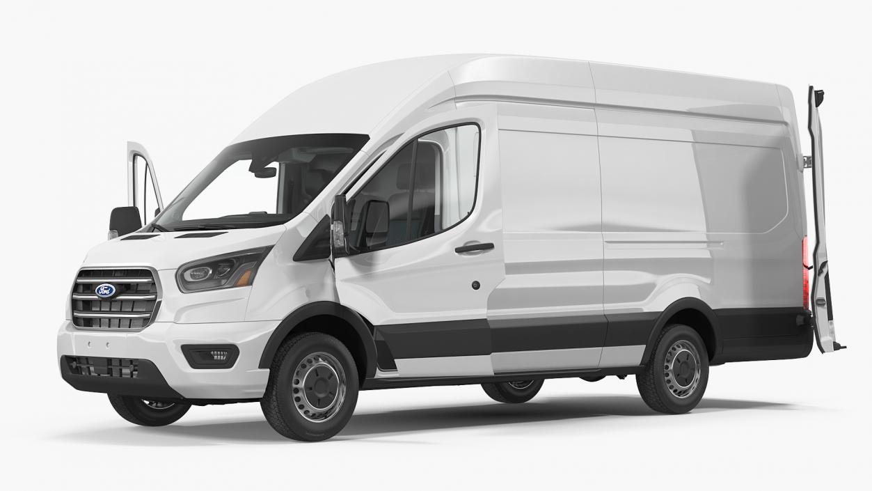 3D model Ford Transit Cargo 2020 Rigged