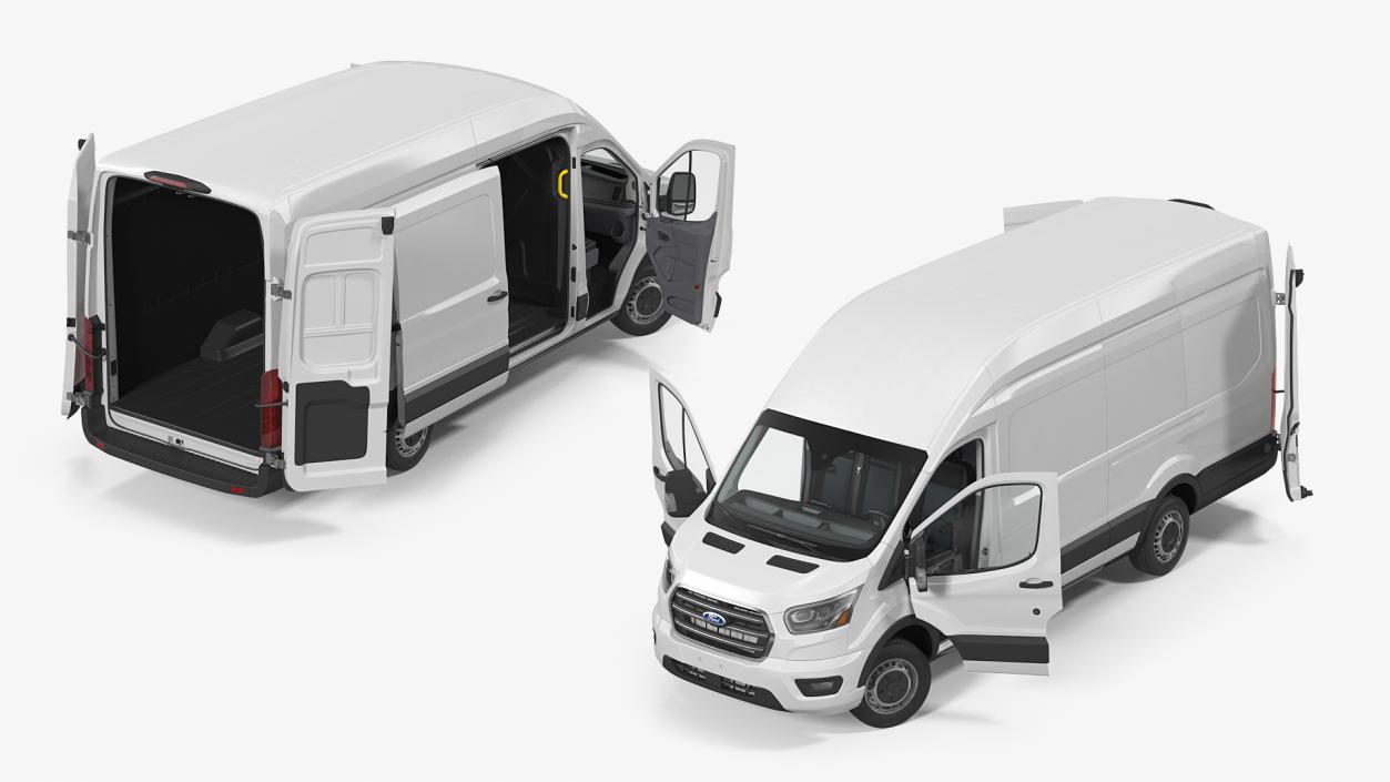 3D model Ford Transit Cargo 2020 Rigged