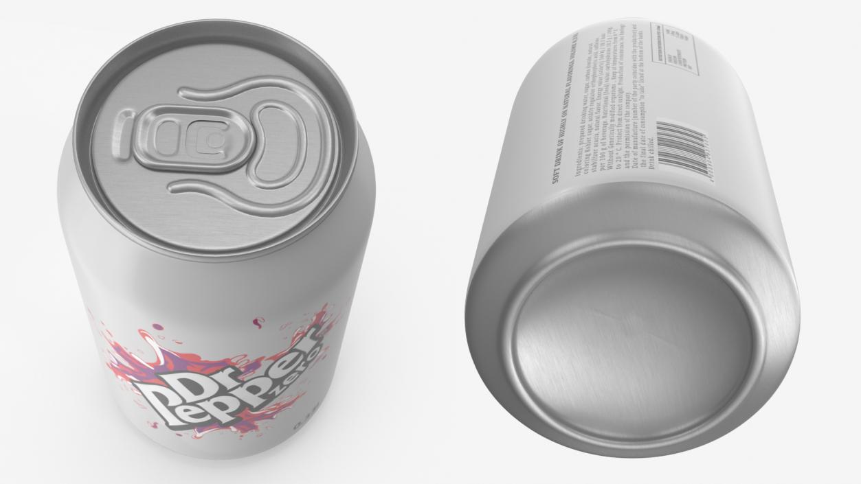 3D Dr Pepper Zero Soda Can model