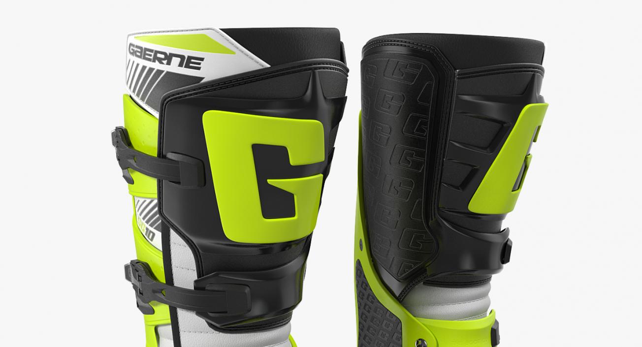 3D Gaerne SG10 Boots Black White Yellow