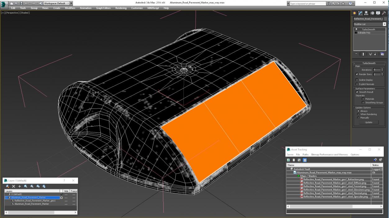 Aluminum Road Pavement Marker 3D model