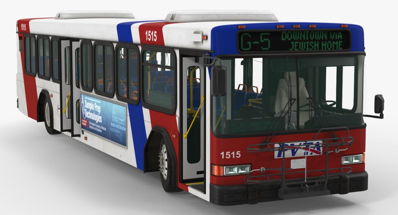 Gillig Low Floor Bus Rigged 3D