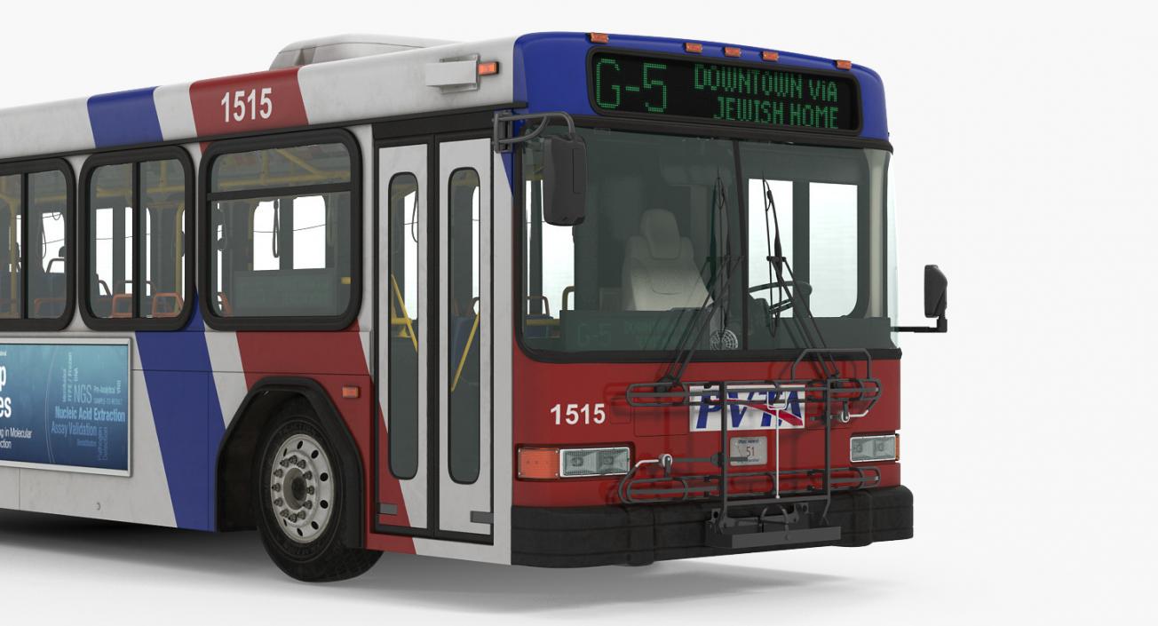 Gillig Low Floor Bus Rigged 3D