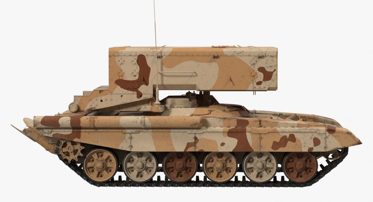 Heavy Fire Throwing TOS-1A System Desert Rigged 3D