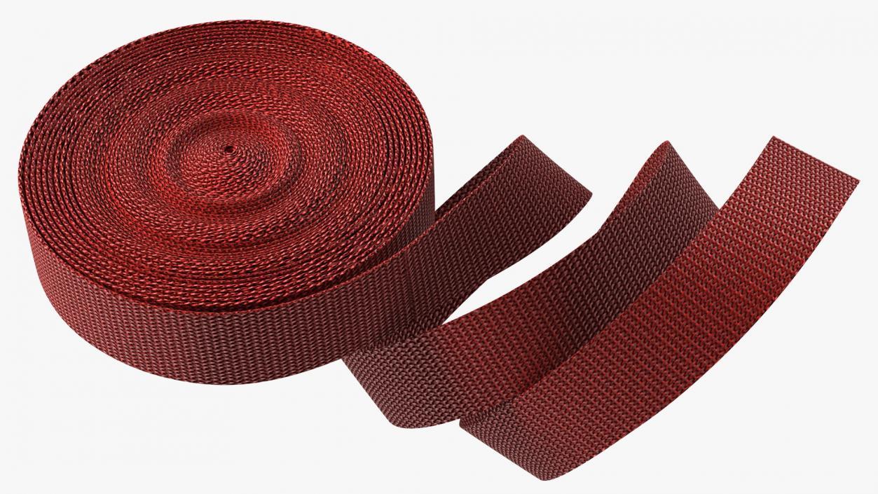 3D model Heavy Duty Belt Strap Red