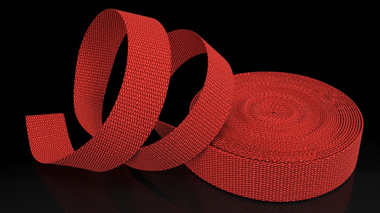 3D model Heavy Duty Belt Strap Red