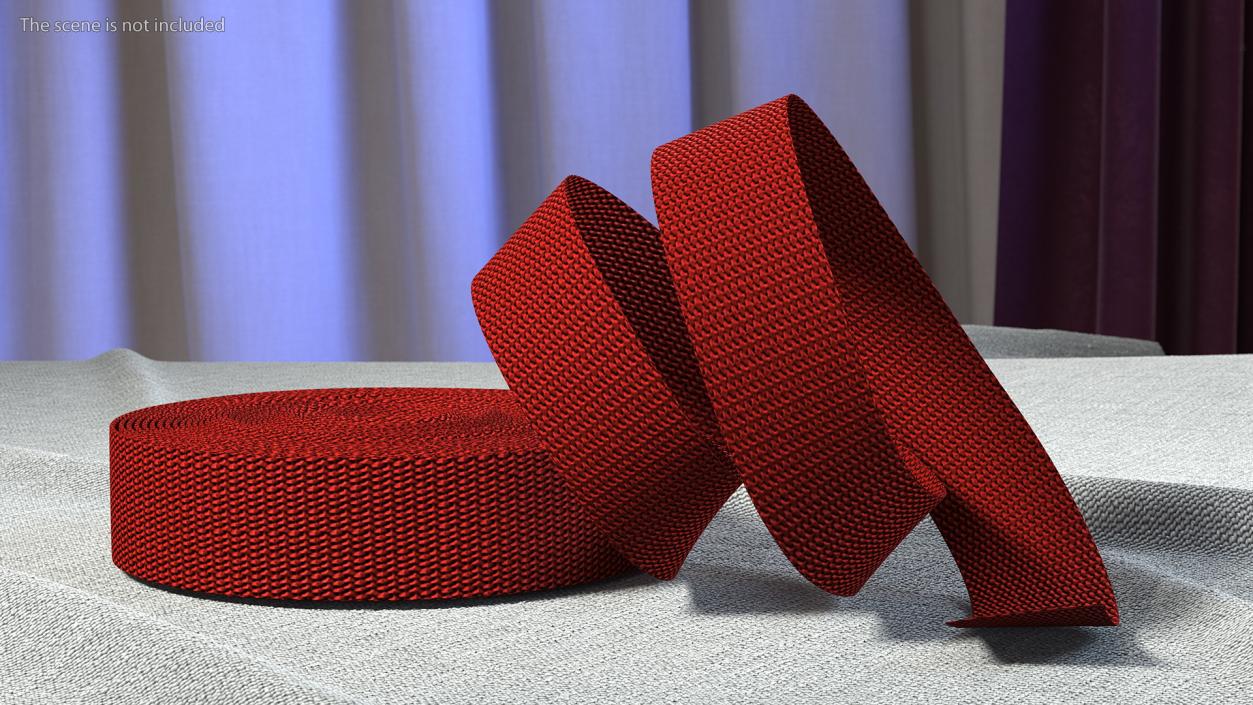 3D model Heavy Duty Belt Strap Red