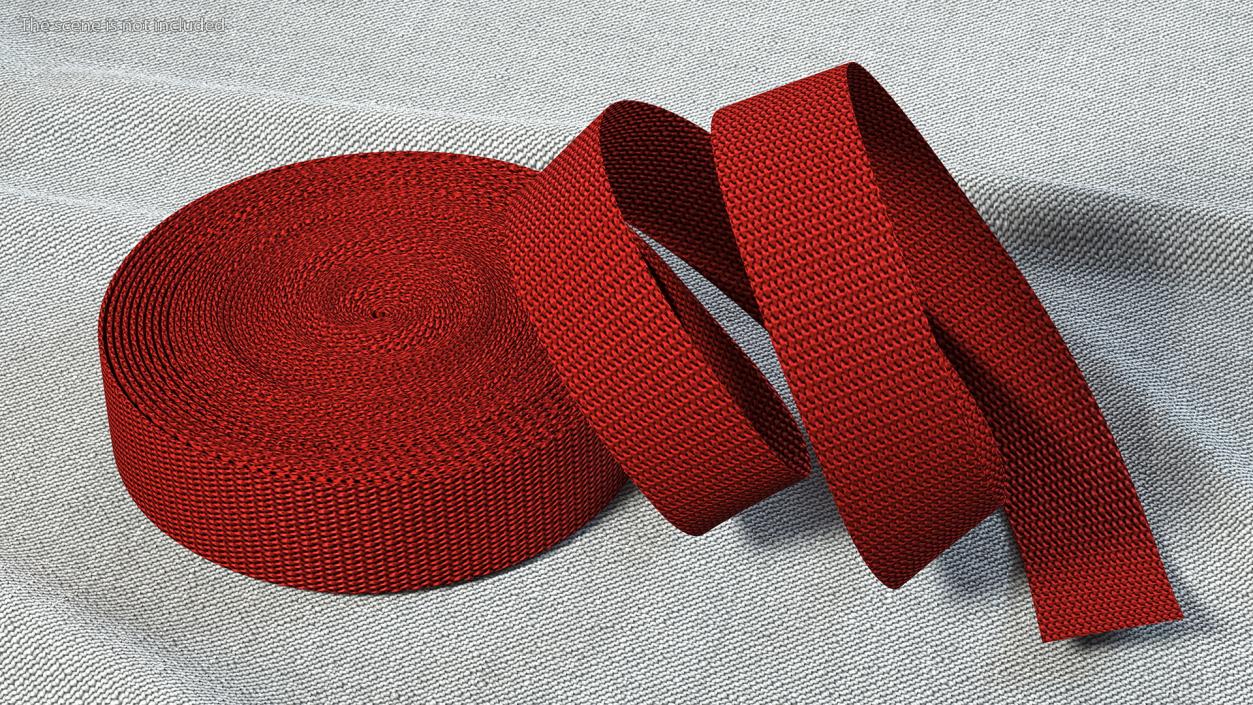 3D model Heavy Duty Belt Strap Red