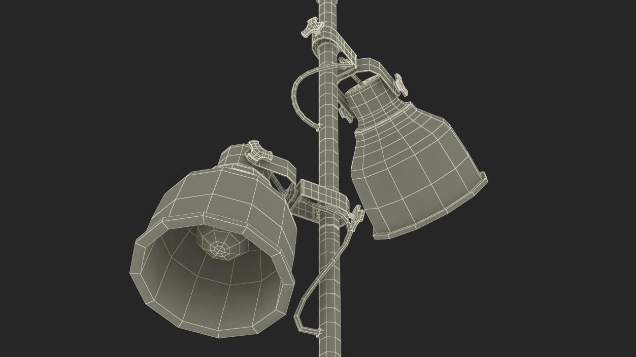 Modern Three-Point Floor Lamp 3D model