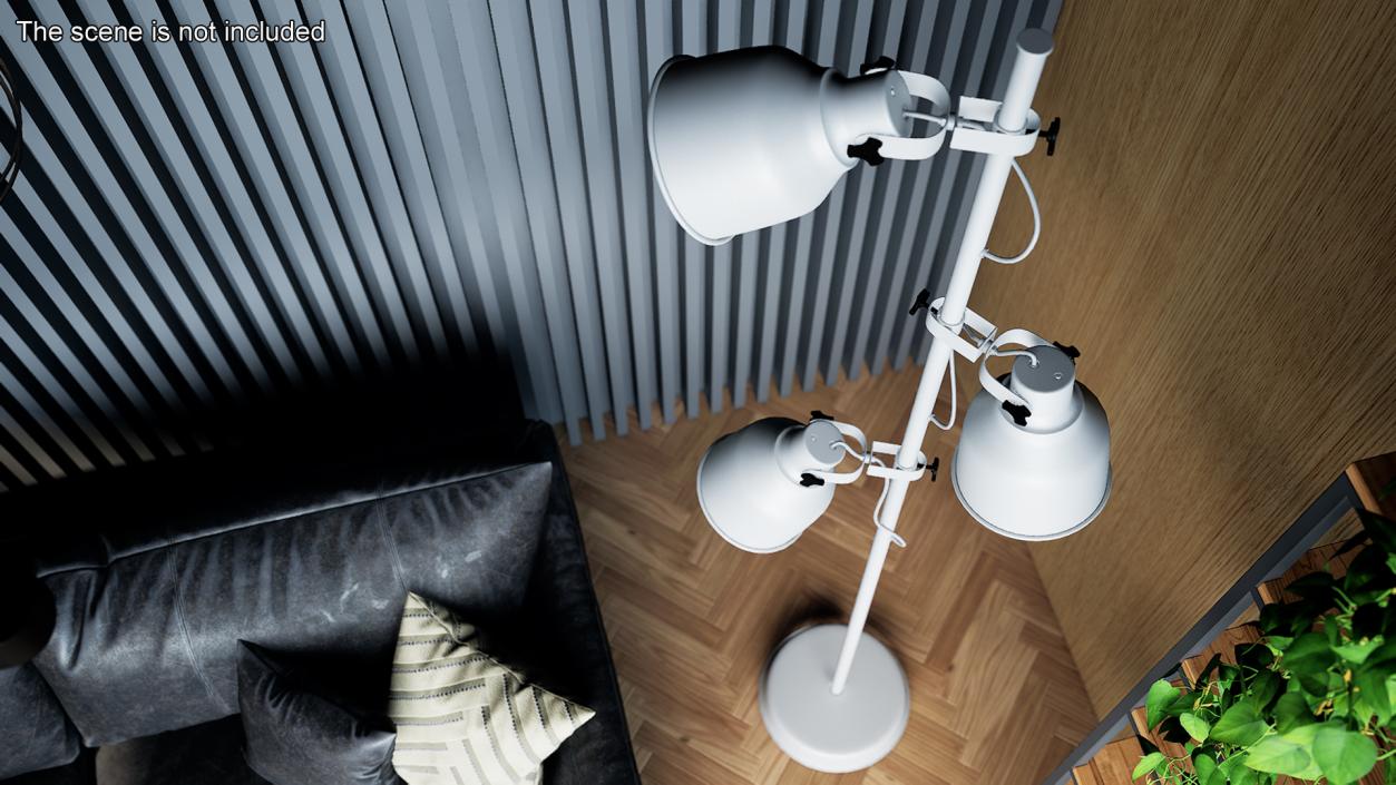 Modern Three-Point Floor Lamp 3D model