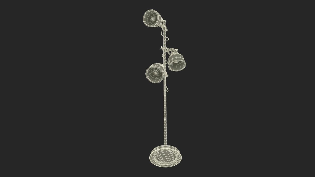 Modern Three-Point Floor Lamp 3D model