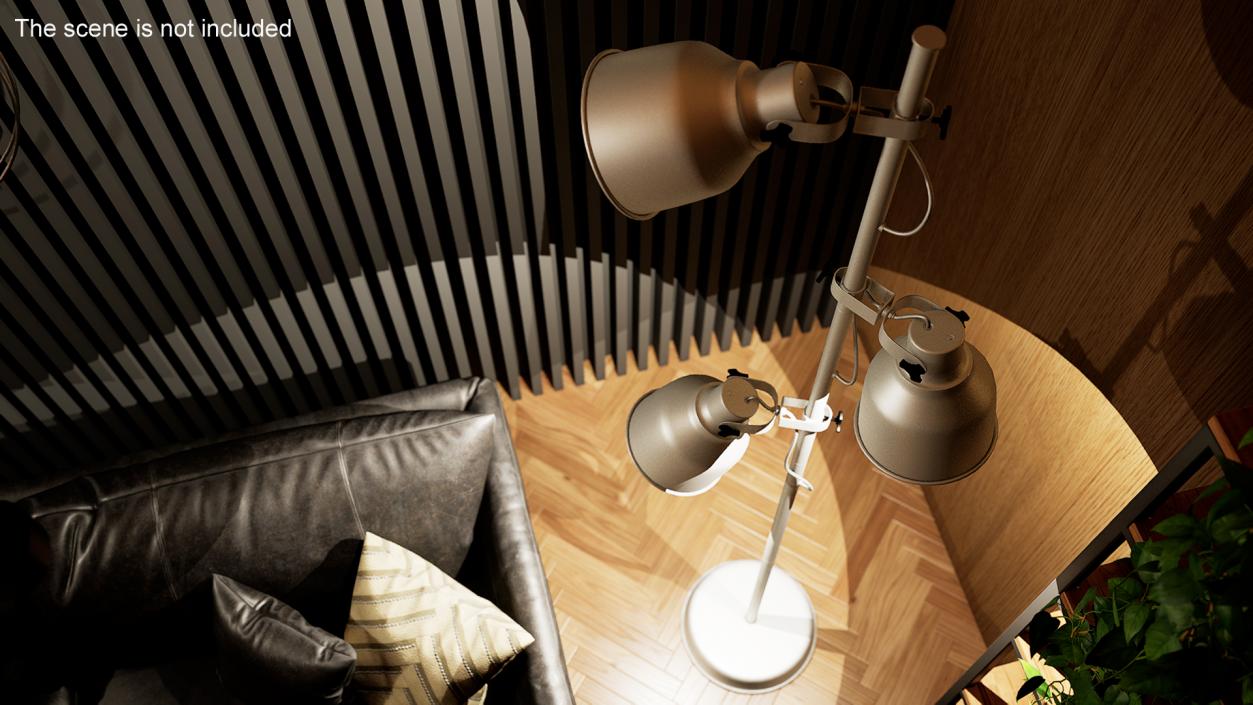 Modern Three-Point Floor Lamp 3D model