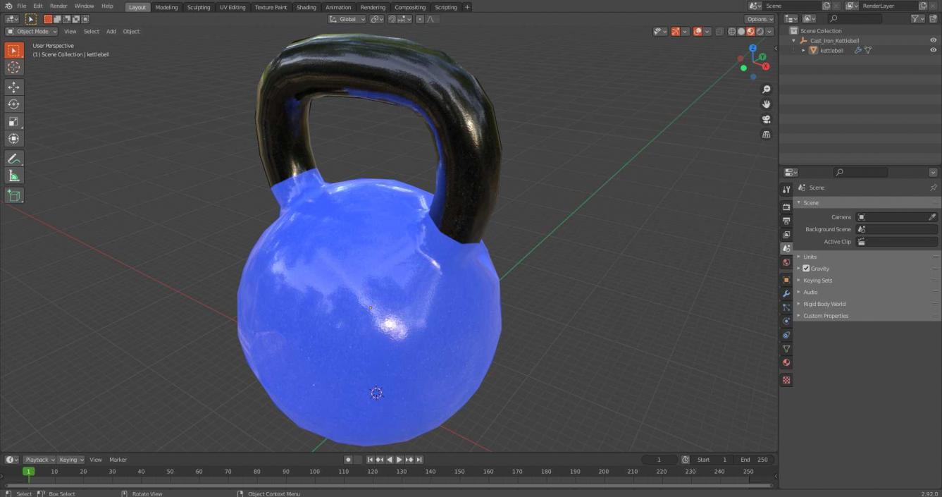 3D model Cast Iron Kettlebell