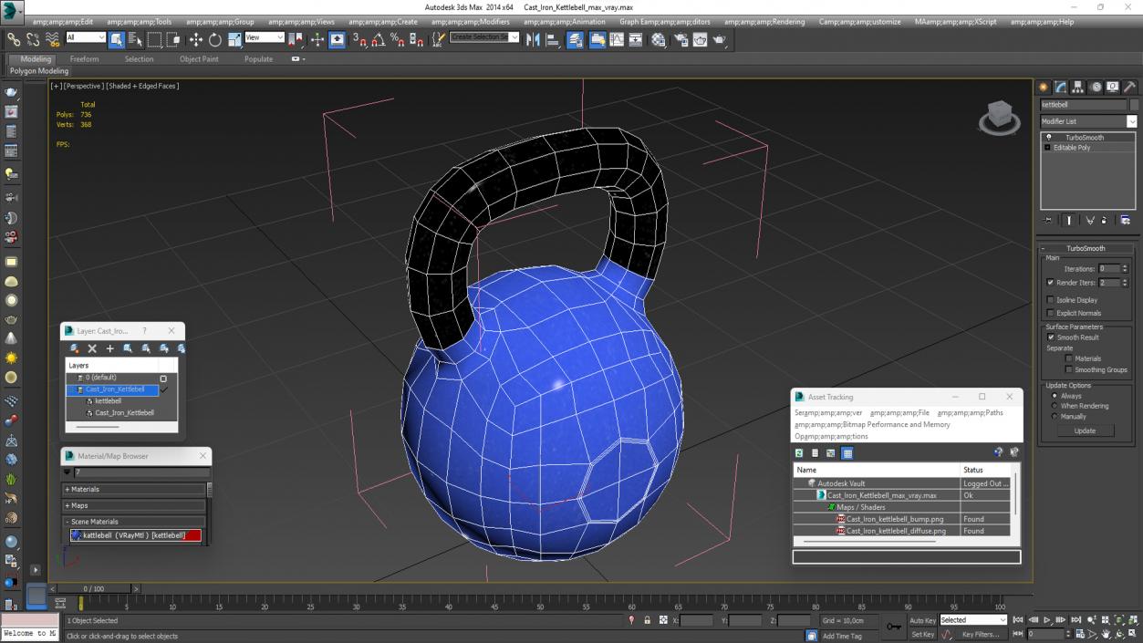 3D model Cast Iron Kettlebell