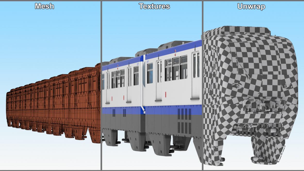 Chongqing Monorail Train 3D model