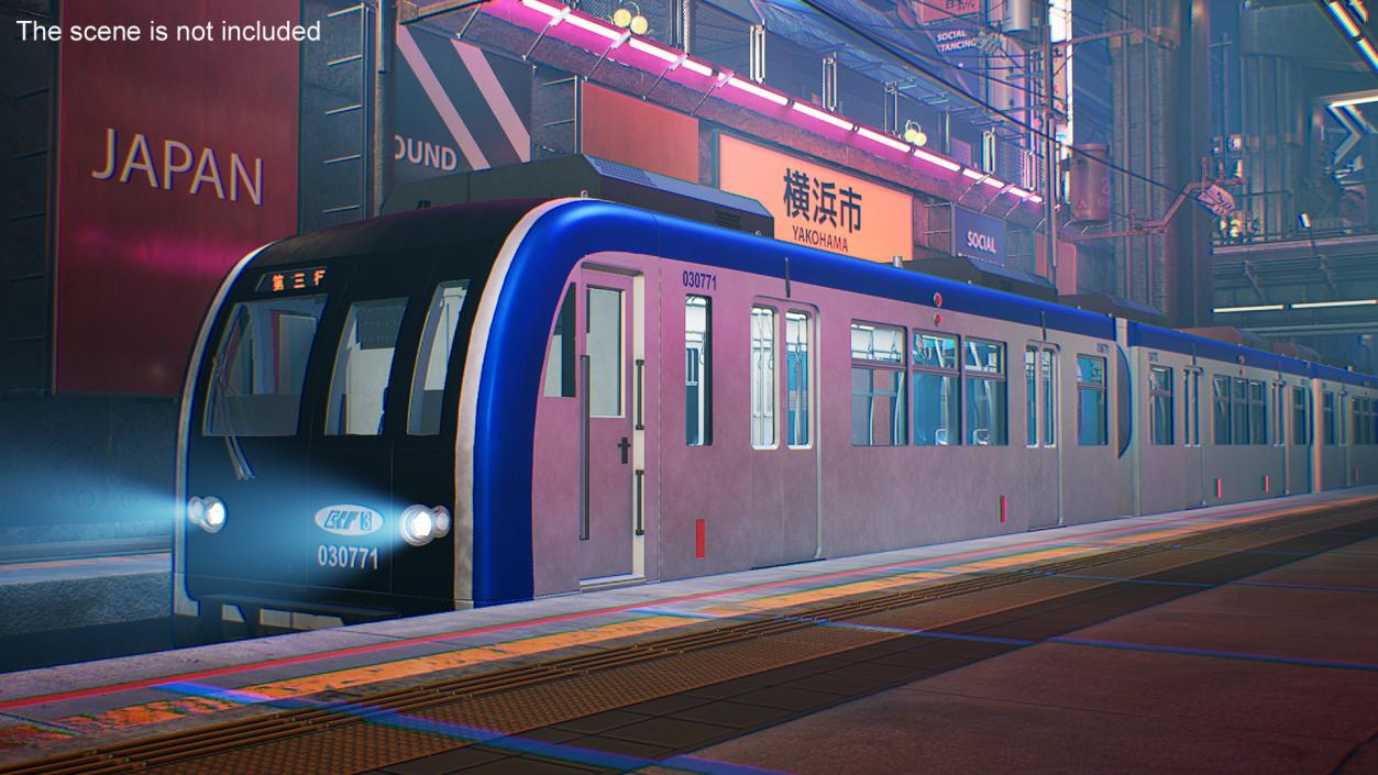 Chongqing Monorail Train 3D model