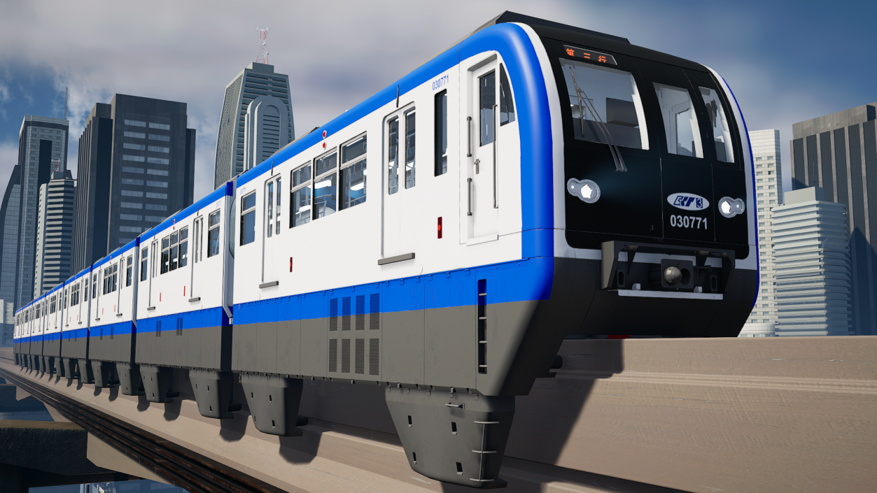 Chongqing Monorail Train 3D model