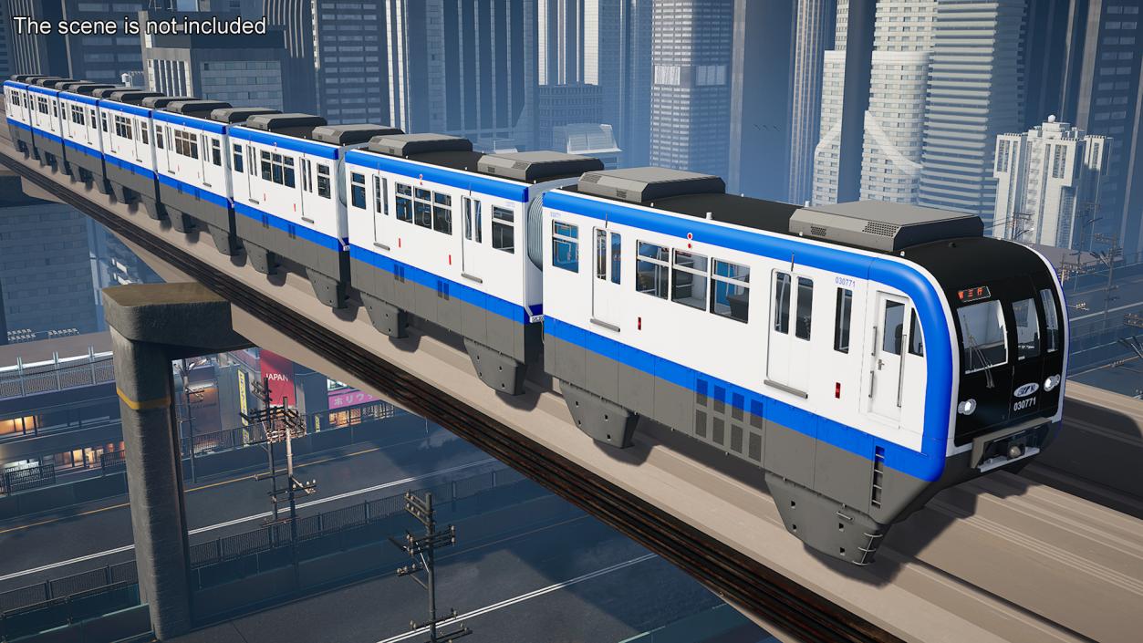 Chongqing Monorail Train 3D model