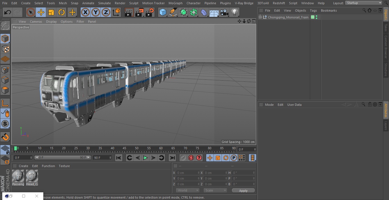 Chongqing Monorail Train 3D model