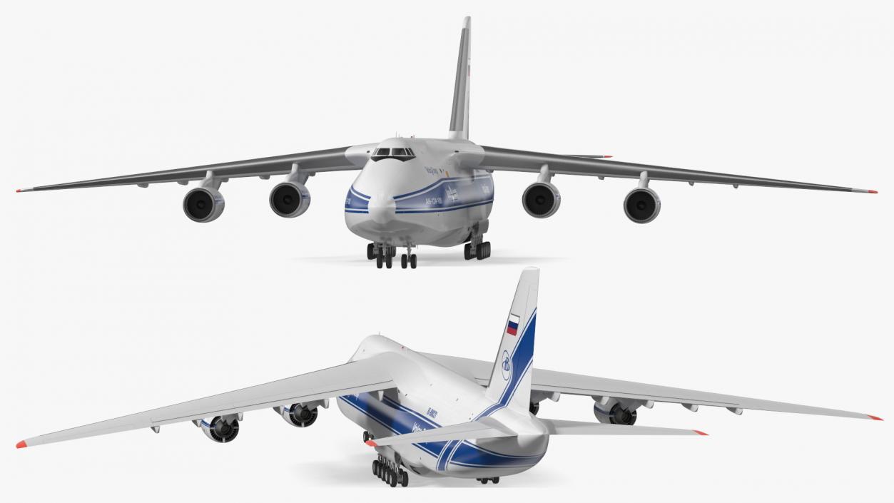 3D Antonov An124 Ruslan Aircraft Volga Dnepr