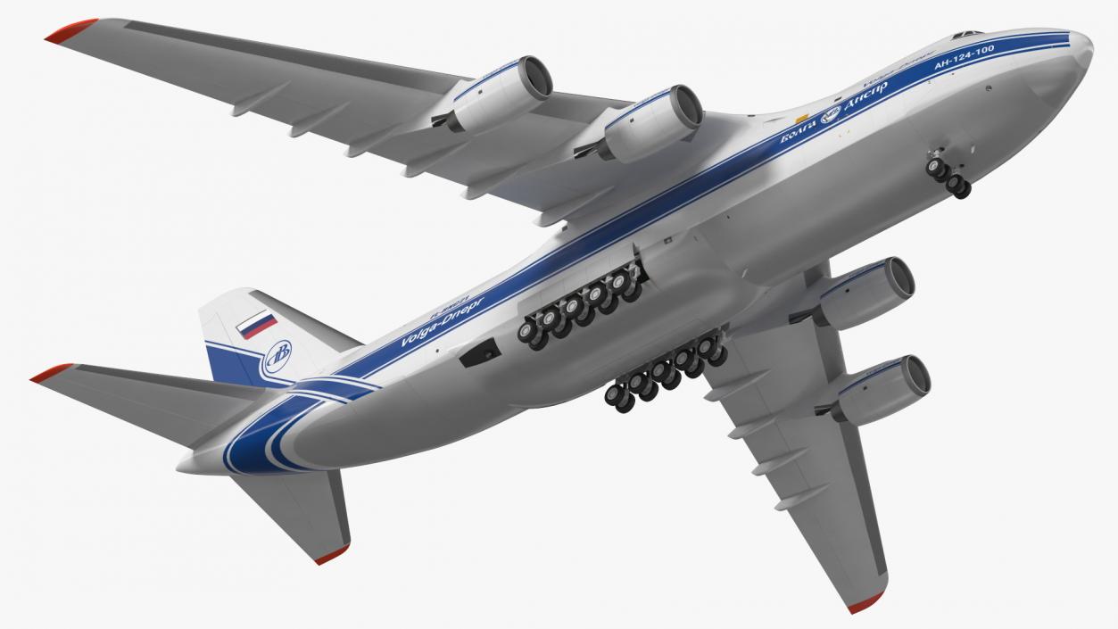 3D Antonov An124 Ruslan Aircraft Volga Dnepr