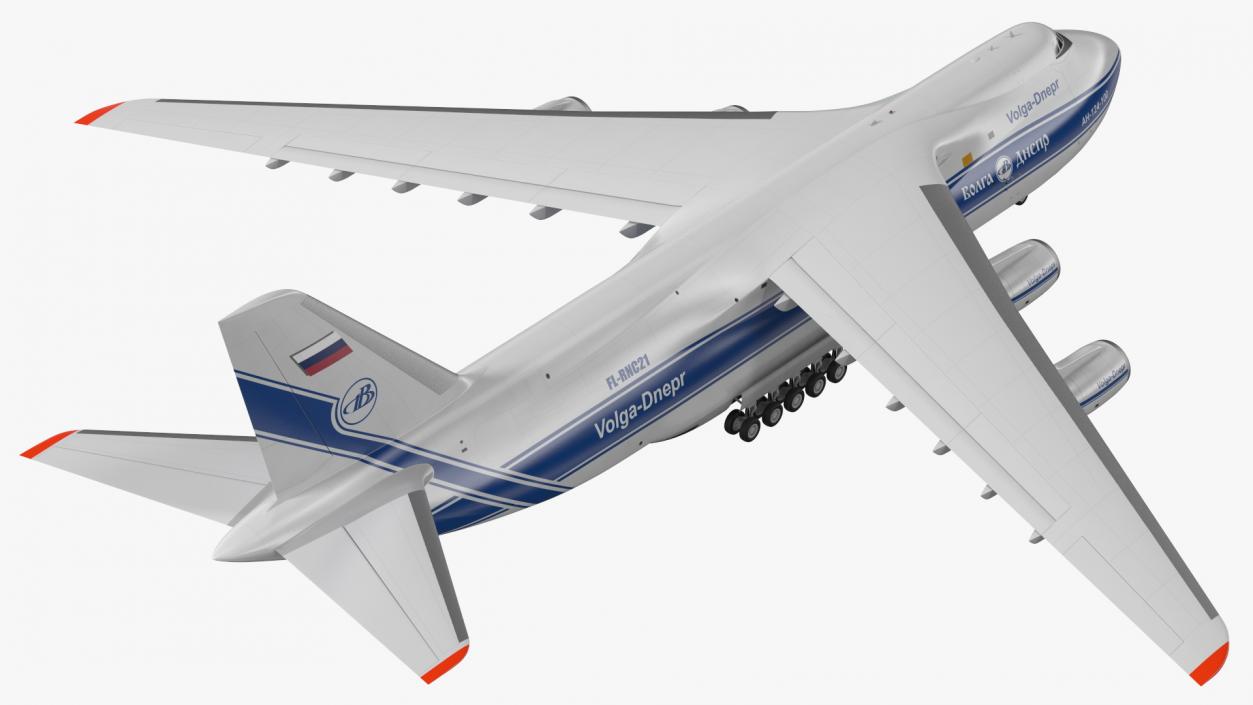 3D Antonov An124 Ruslan Aircraft Volga Dnepr