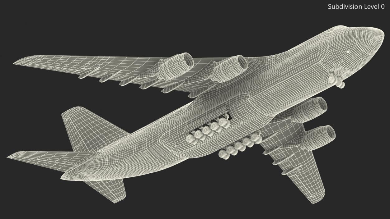 3D Antonov An124 Ruslan Aircraft Volga Dnepr