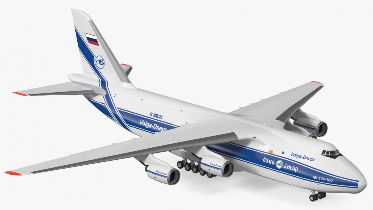 3D Antonov An124 Ruslan Aircraft Volga Dnepr