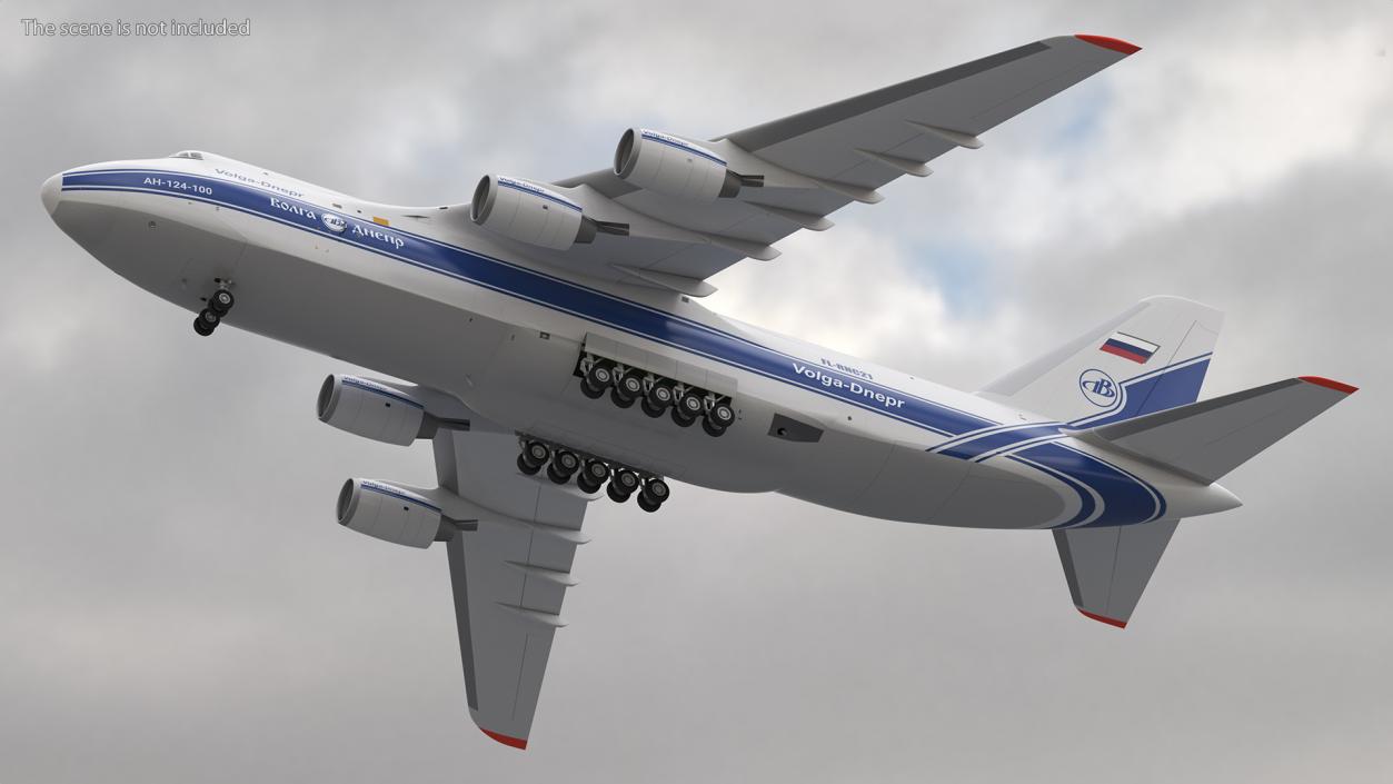 3D Antonov An124 Ruslan Aircraft Volga Dnepr