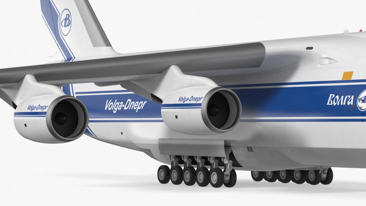 3D Antonov An124 Ruslan Aircraft Volga Dnepr