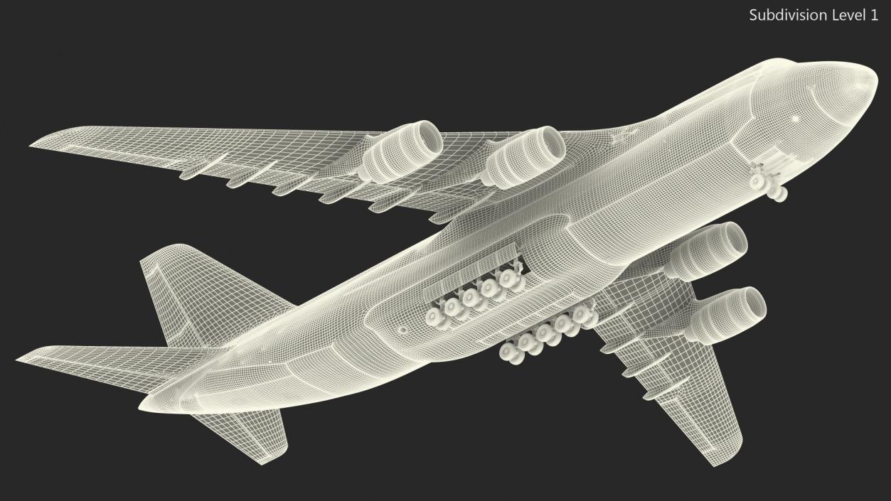 3D Antonov An124 Ruslan Aircraft Volga Dnepr