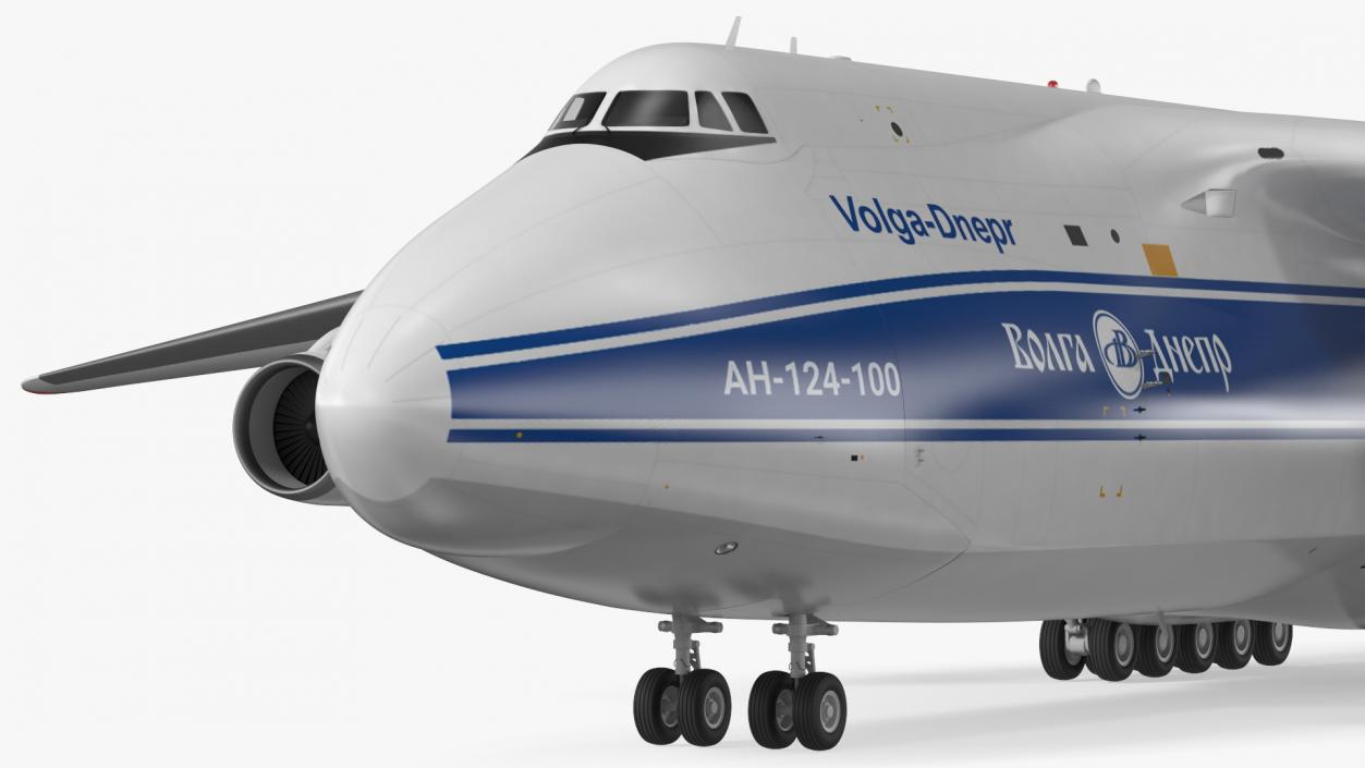 3D Antonov An124 Ruslan Aircraft Volga Dnepr