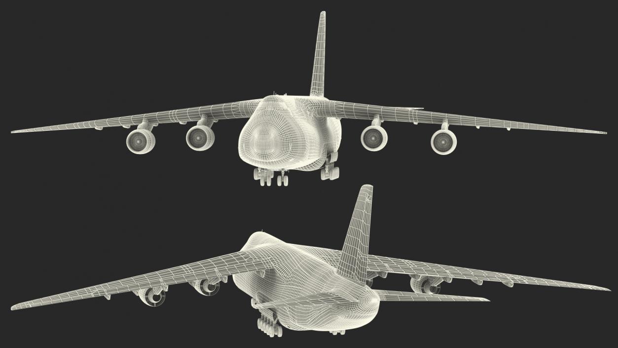 3D Antonov An124 Ruslan Aircraft Volga Dnepr