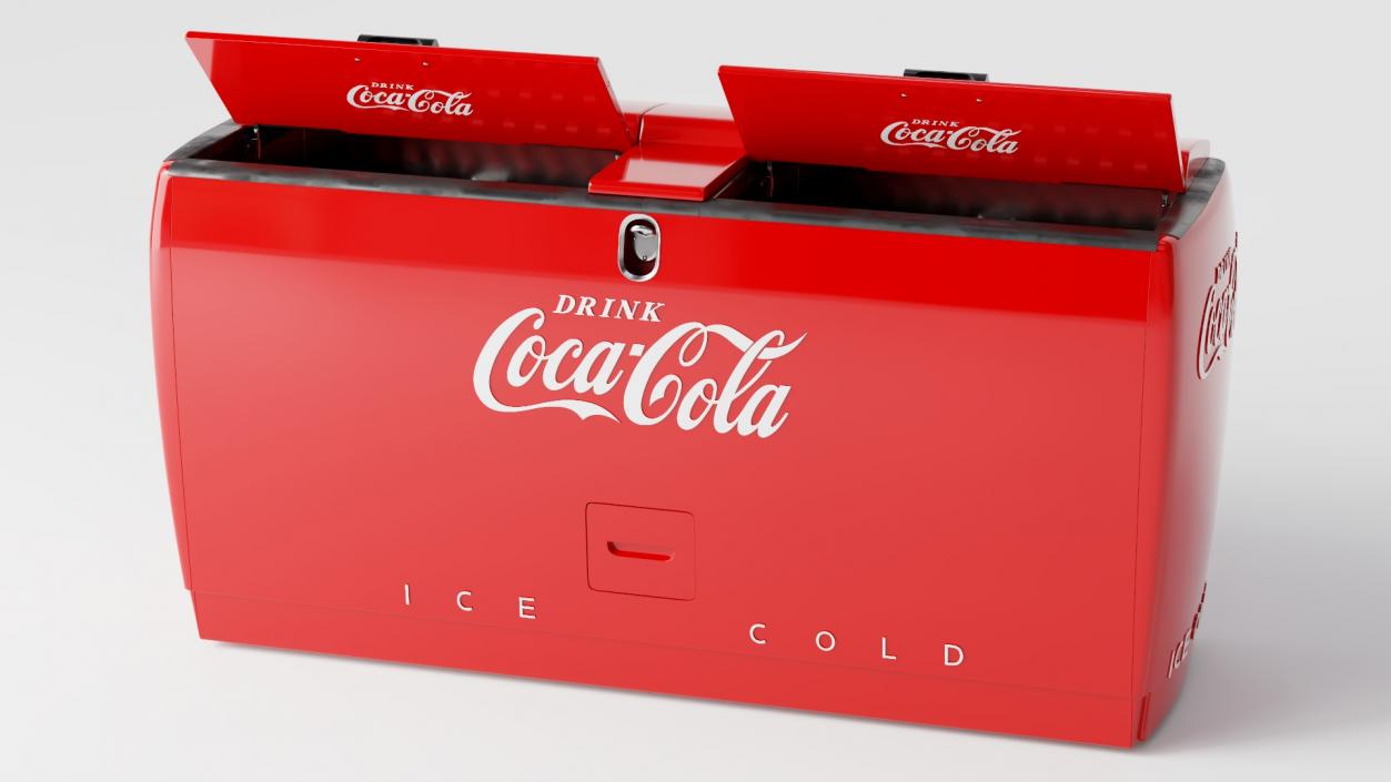 3D model Double Cooler with Coca Cola Inside