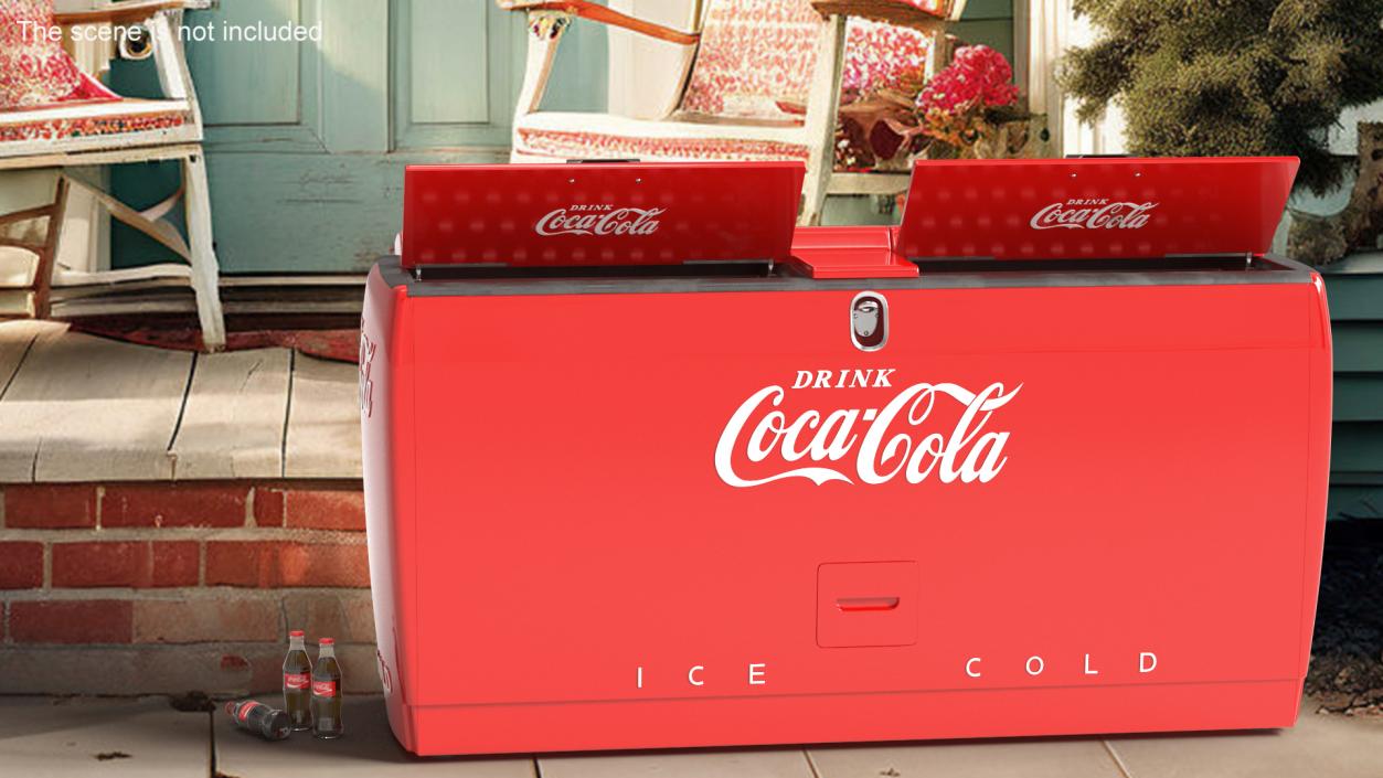 3D model Double Cooler with Coca Cola Inside