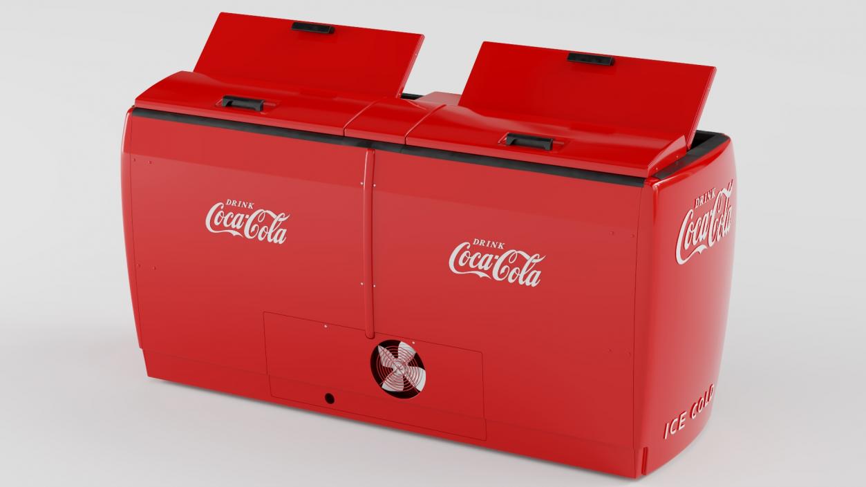 3D model Double Cooler with Coca Cola Inside